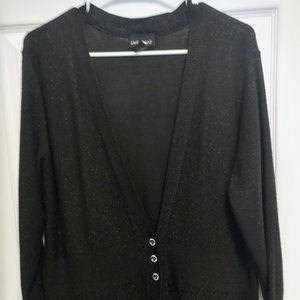 Lane Bryant Black Fleck Cardigan 3/4 Sleeve 18/20